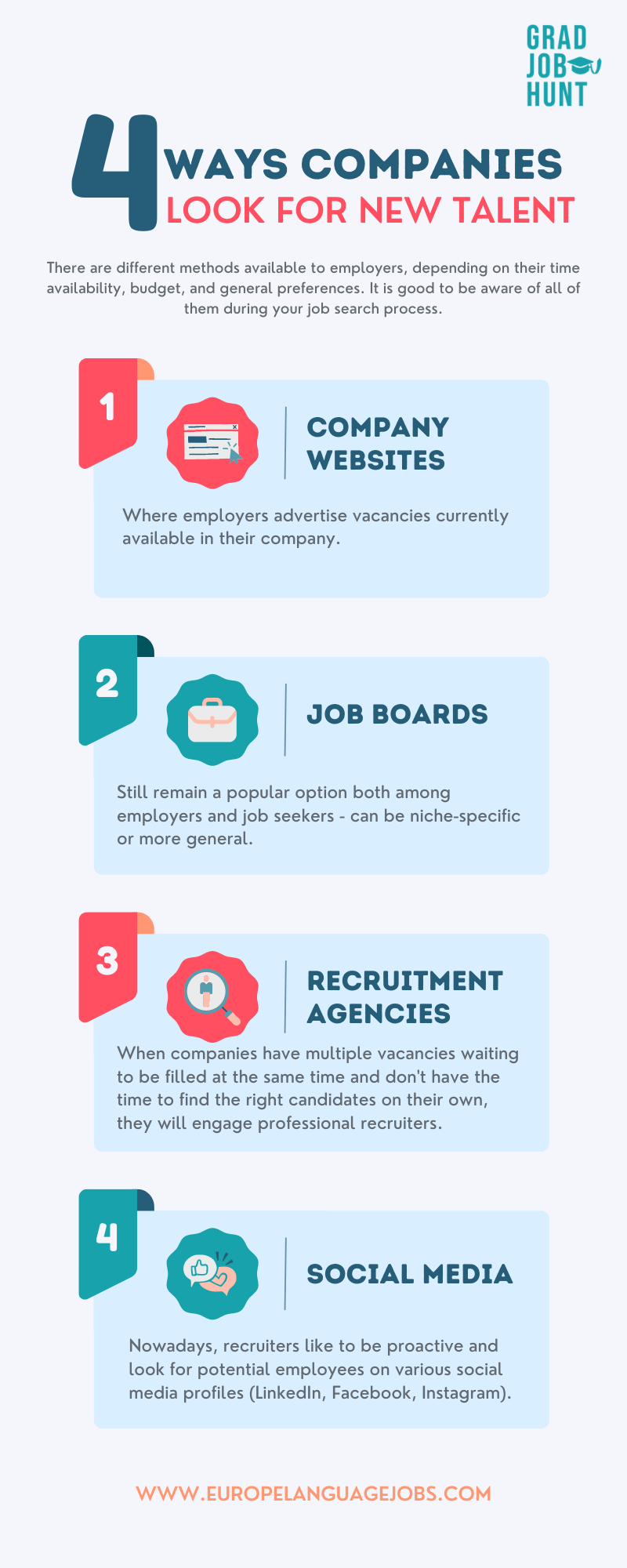 infographic ways companies look for new talent