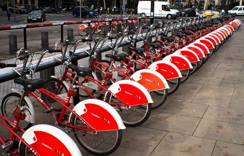 Bicing Bikes in Barcelona