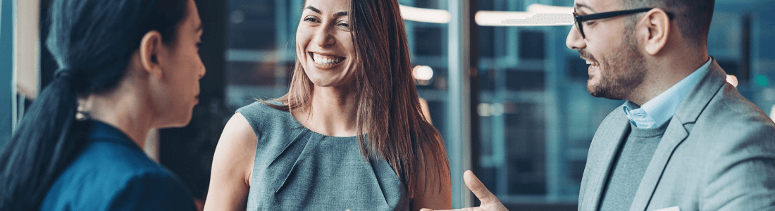 woman building a new network with coworkers