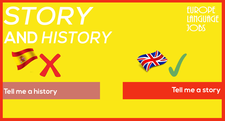 Difference between story and history in English 