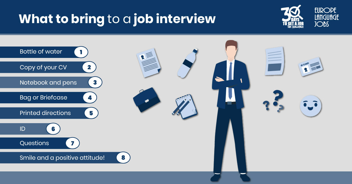 infographic what to bring to an interview